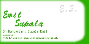 emil supala business card